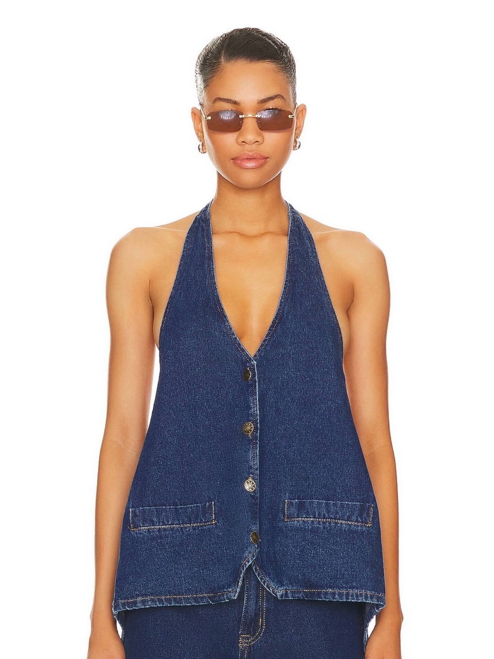 Lioness Hills Denim Halter Top